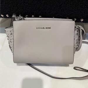 Michael Kors Selma Gray Studded Women's Bag